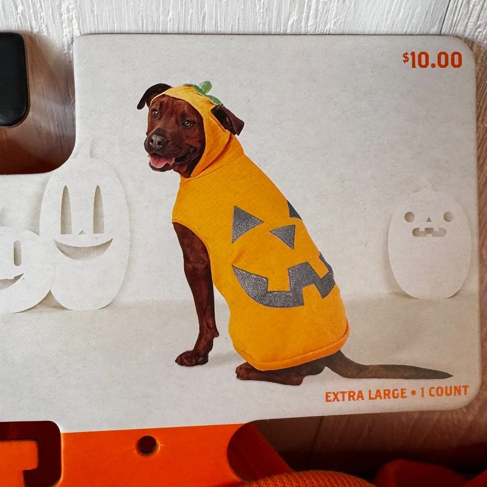 Reflective Jack-O-Lantern Pumpkin Hoodie Pet Costume, Dog/Cat Hyde & Eek!